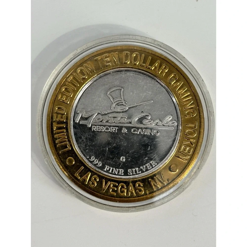 Monte Carlo Las Vegas, NV $10 Gaming Token Brewmaster Special .999 Silver